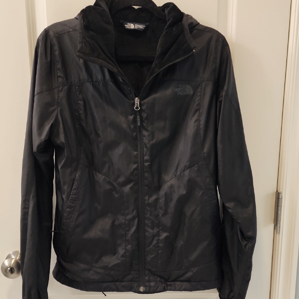 The North Face Black Jacket with Lightweight Design and Hood